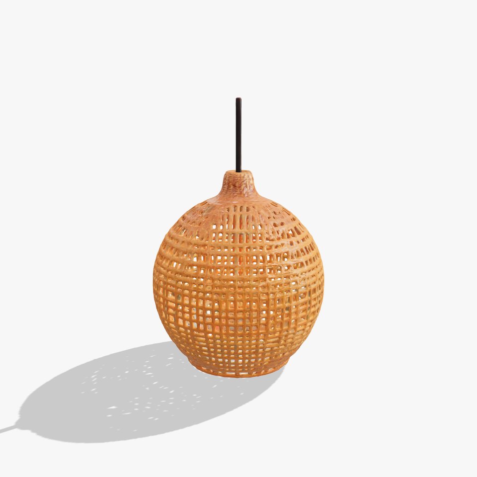 Wicker Pendant Lamp model pack for interior designs